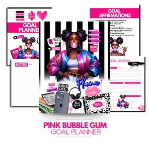 Bubble Gum Girl Goal (Paperback) Planner for Women of Color | Bougie Girls Do